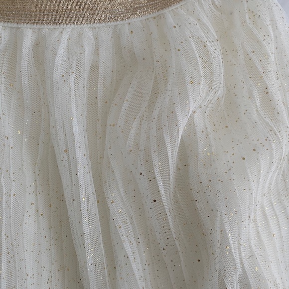 Cream Girls Holiday Skirt - Picture 3 of 3